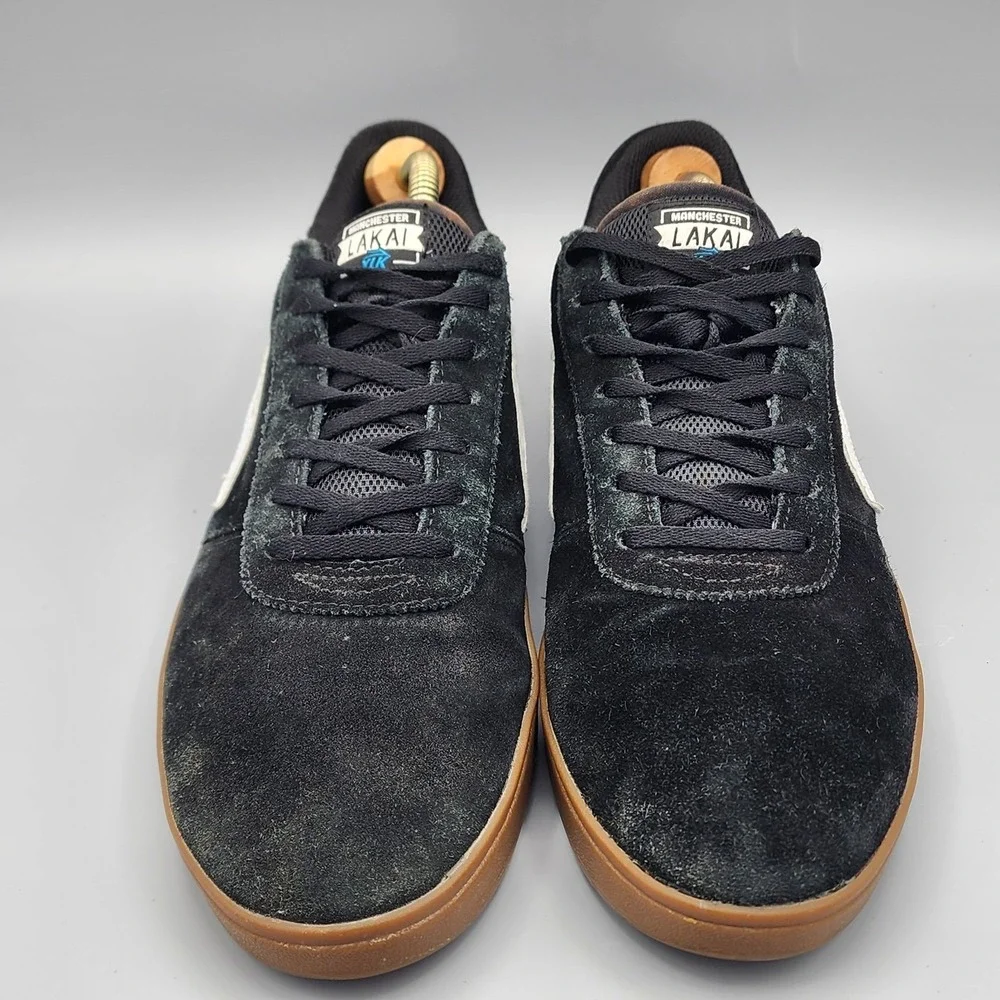 Lakai Manchester XLK Skate Shoes Sz 12 Black Suede White Gum Sole MS120-0200-B00